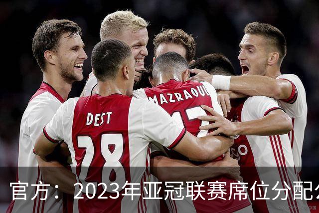 官方：2023年亚冠联赛席位分配公布 中超名额为2+2